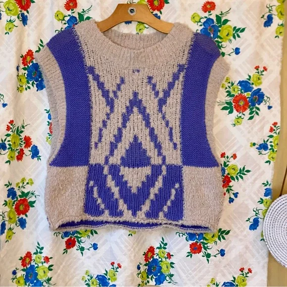 Free People Diamonds for Days Vest in Blue Moon Combo NWOT - Picture 16 of 16